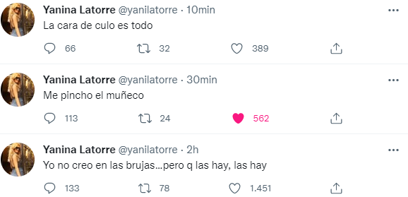 Yanina Latorre had an accident on the street and then