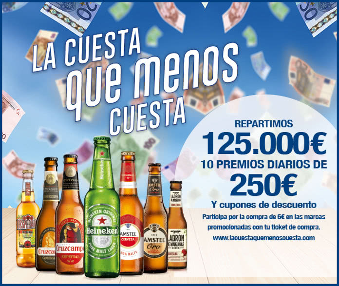 Heineken distributes 10 daily prizes E250 and discount coupons