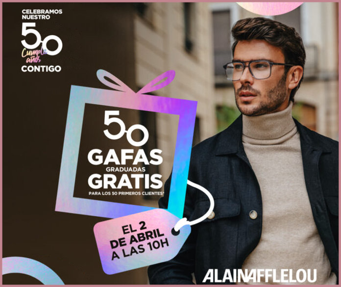 Alain Afflelou hands out 17000 free prescription glasses