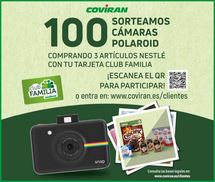 Coviran raffles 100 Polaroid Snap cameras