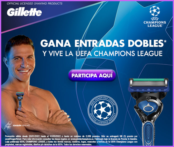 Gillette raffles tickets to the Champions League and more prizes