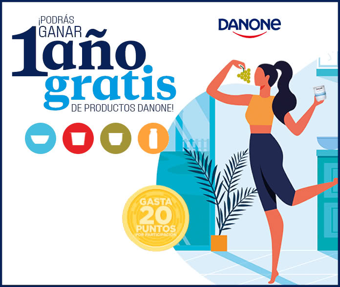 Danone raffles 10 free 1 year prizes