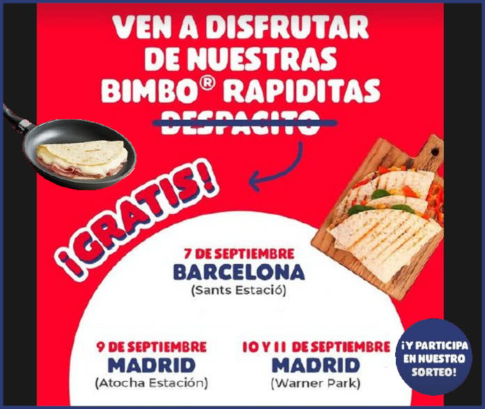 Free Bimbo rapiditas in Barcelona and Madrid and raffle of