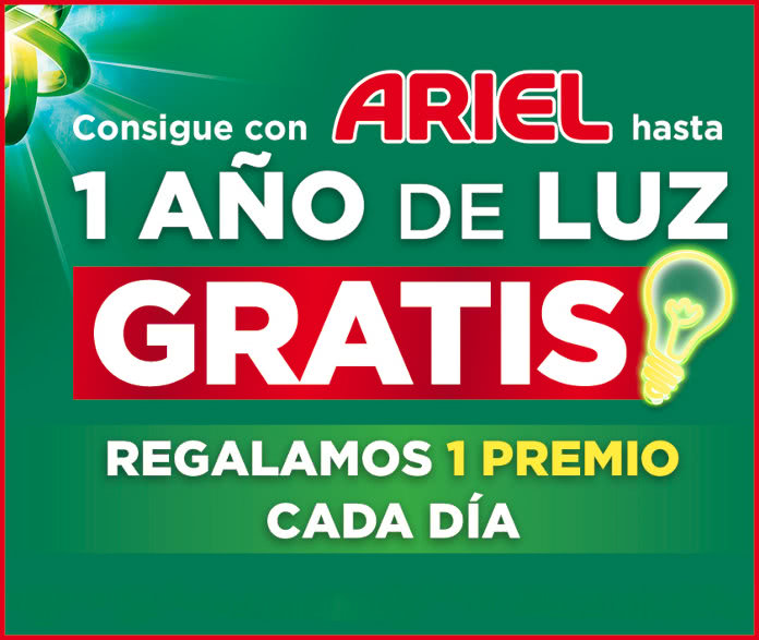 Draw of 258 free light prizes with Ariel