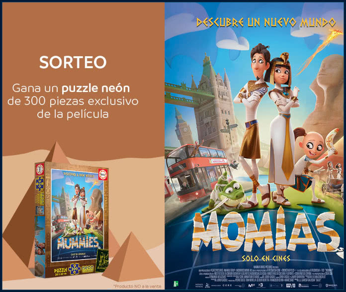 Mayoral raffles 200 puzzles from the movie Mummies and tickets
