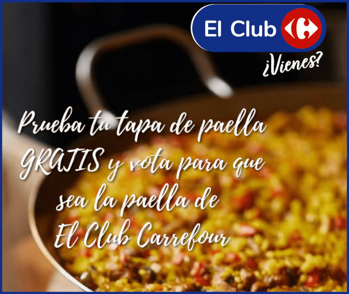Carrefour gives away paella tapas and E20 in Savings Check
