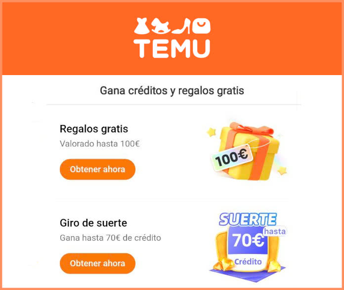 Download the Temu App and get free gifts