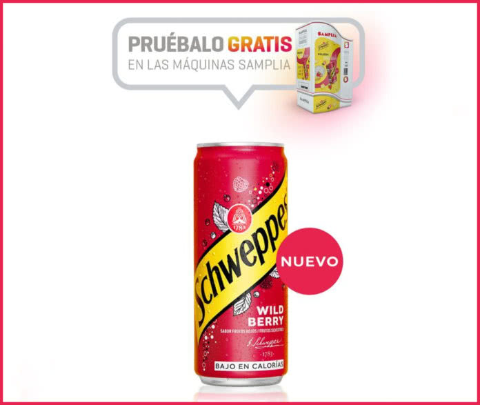 Try Schweppes Wild Berry for free in Samplia Barcelona and