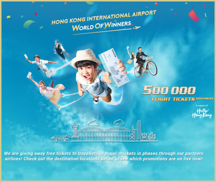 Hong Kong will give away 500000 plane tickets