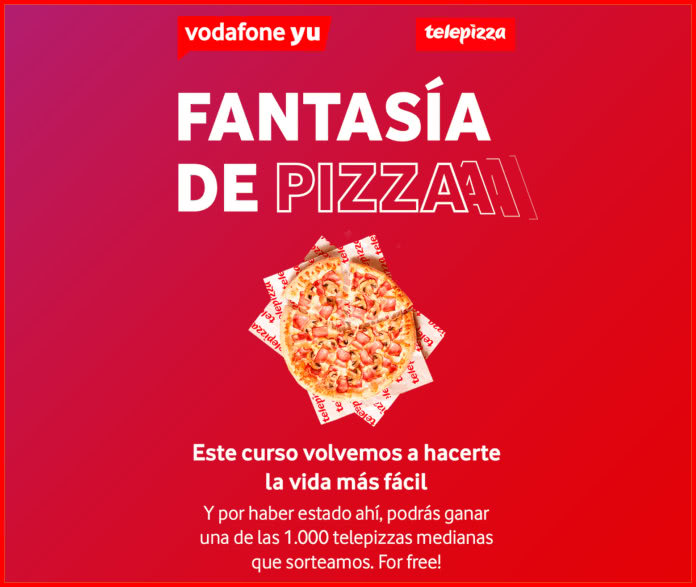 Vodafone is giving away 1000 medium pizzas from Telepizza