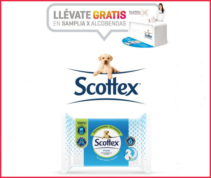 Free samples of Scottex toilet paper in Samplia Alcobendas
