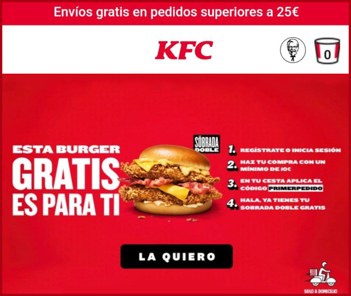 Get a free KFC burger