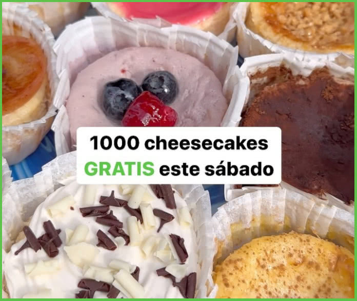Tartas Pastor gives away 1000 cheesecakes Barcelona