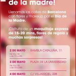 Sephora gives away flowers and makeup services (Barcelona)