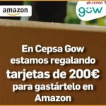 Cepsa is giving away 3 Amazon cards worth €200